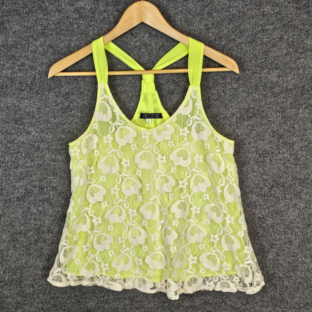 Love‎ Culture Neon Floral Lace Razorback Tank - Bright & Breezy!
